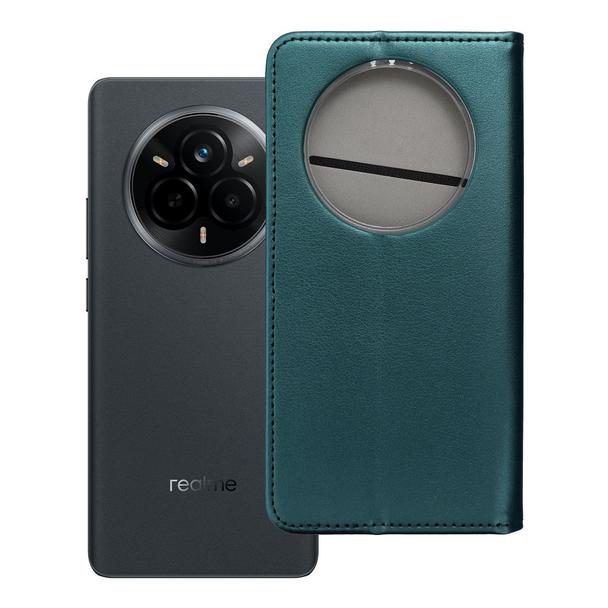 Etui z klapką na Realme 14 PRO Smart Magneto ciemnozielone