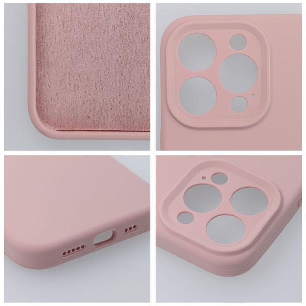 Etui na iPhone 18 Pro / 17 Pro Silicone 2mm (camera protection) pudrowy róż