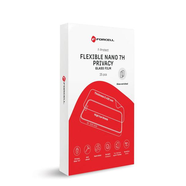 Folia hybrydowa nano glass do cięcia do plotera Forcell F-Protect Flexible NANO 7H PRIVACY 196 x 125 mm 25 sztuk