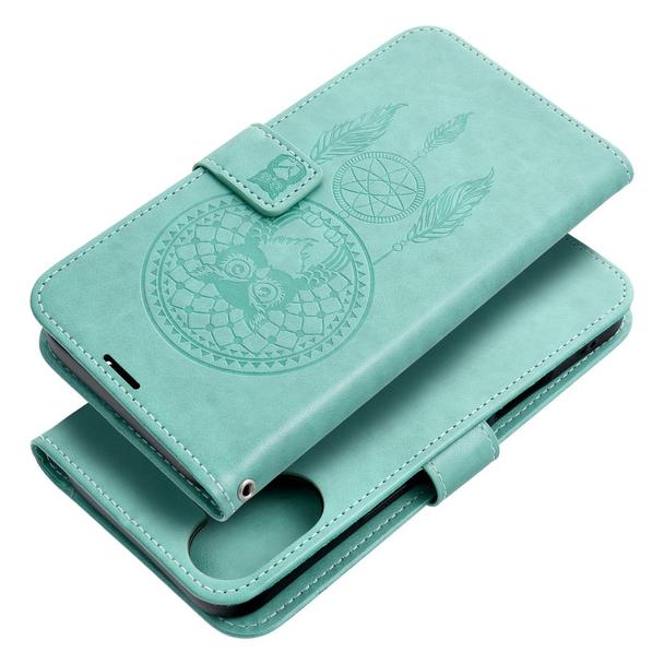 Etui z klapką na iPhone 16 PLUS Mezzo Book łapacz snów zielone