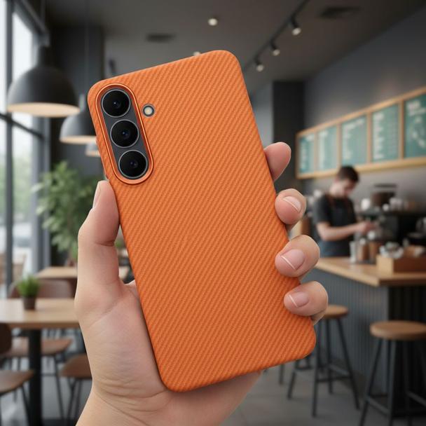Etui na Xiaomi Redmi 17 4G / 5G K-Look zgodne z MagSafe pomarańczowe
