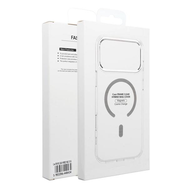 Futerał do iPhone 17 PRO Frame Clear Hybrid Mag Cover zgodny z MagSafe transparentny