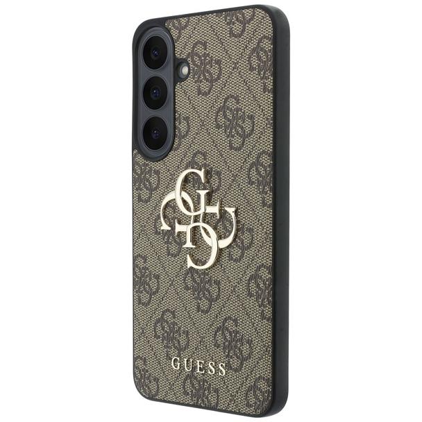 GUESS futerał do SAMSUNG S26 FE (Leather 4G Metal Logo) brązowy