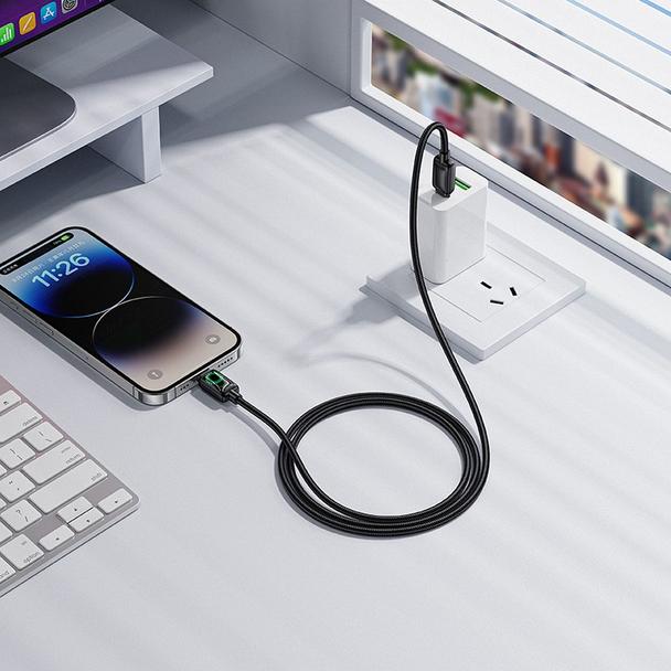 Kabel USB C do Lightning Hoco PD 30W 1,2 m z LCD U146 czarny
