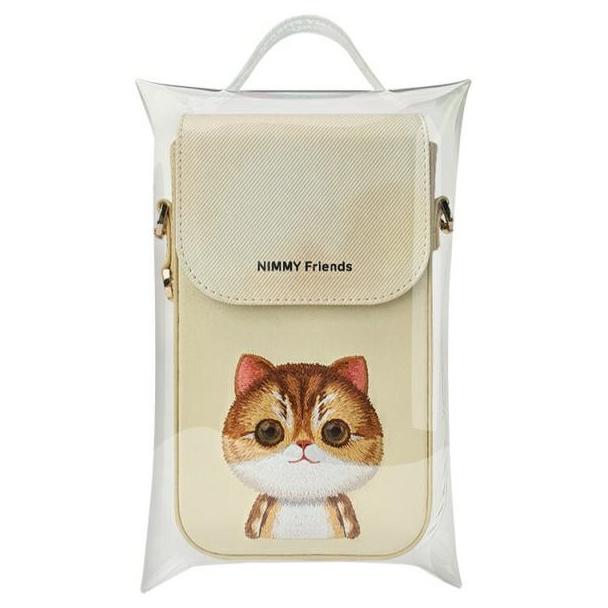 NIMMY torebka na telefon BIG EYED PET 2.0 Cat khaki