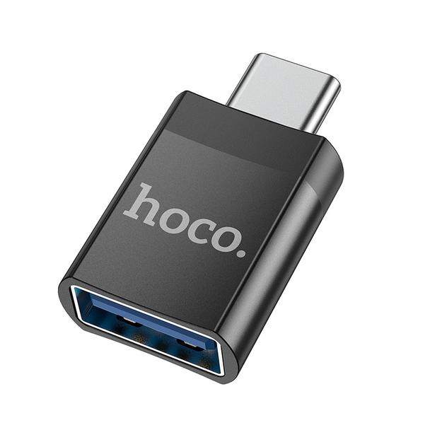 Adapter OTG USB C do USB A Hoco UA17 czarny