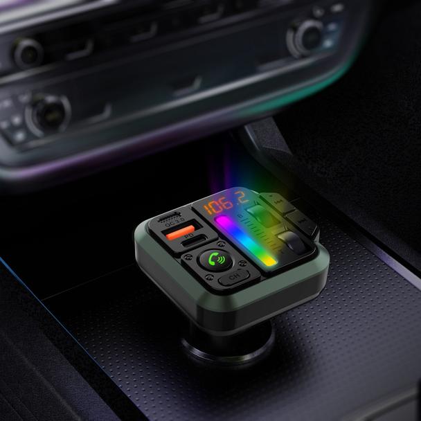 Transmiter samochodowy bluetooth Blue Star AutoBeat QC3.0 PD 20W MT04B czarny