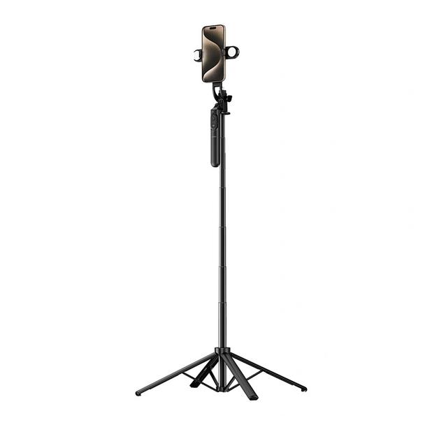 WiWU - Selfie stick Wi-SE012 z funcją tripoda i podwójną, wbudowaną lampą LED