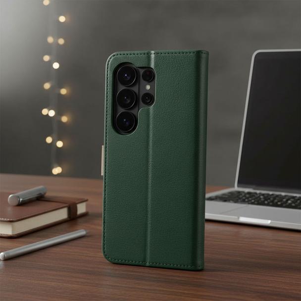 Etui z klapką na Motorola G37 POWER Split Book zielono-złote