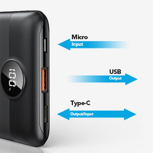 Powerbank Veger S11 (W1140) PD QC3.0 2A 22,5W 10000 mAh czarny 0INT