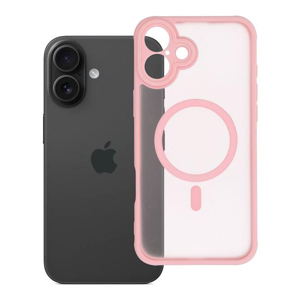 Futerał do iPhone 16 PLUS Full Matte Mag Cover zgodny z MagSafe jasnoróżowy
