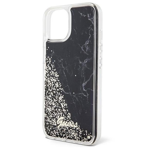 GUESS futerał do IPHONE 13 / 14 / 15 GUHCP14SLCSGSGK (Liquid Glitter Marble) czarny
