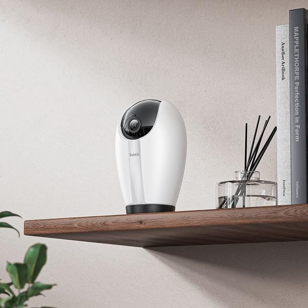 Kamera wewnętrzna Hoco 3MP Full HD Wi-Fi D6 biała