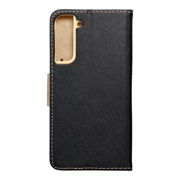 Etui z klapką na Samsung S22 PLUS Fancy Book czarno-złote