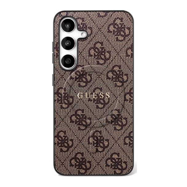 GUESS futerał do SAMSUNG S25 FE kompatybilny z MagSafe GUHMS25FEG4GFRW (Ring Classic Logo) brązowy