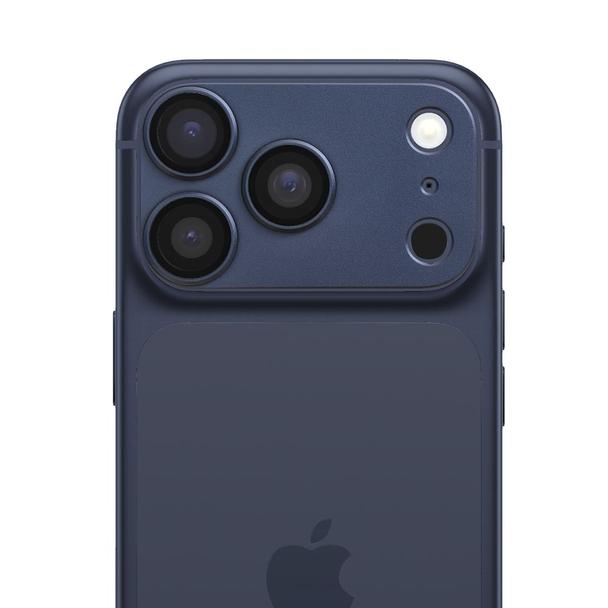 Szkło hartowane na aparat do iPhone 17 PRO AR+AF Full Metal niebieskie