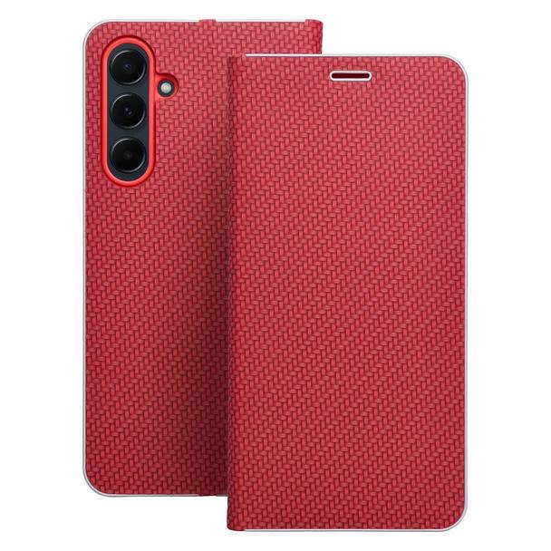 Etui z klapką na Samsung S26 FE Luna Book Carbon czerwone