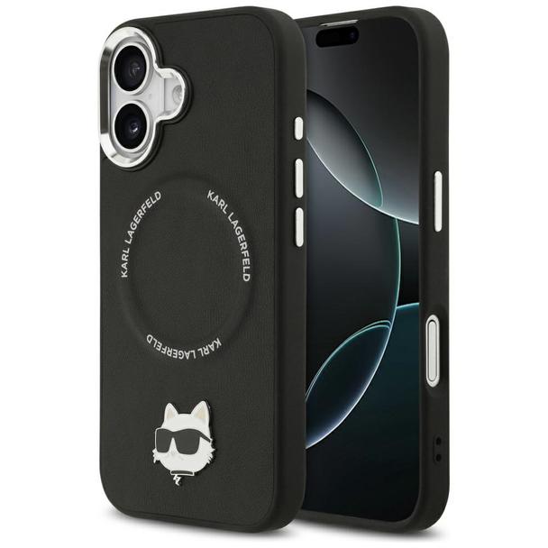 KARL LAGERFELD futerał do IPHONE 17 kompatybilny z MagSafe KLHMP17SPSMLRCHK (PU Choupette Pin) czarny