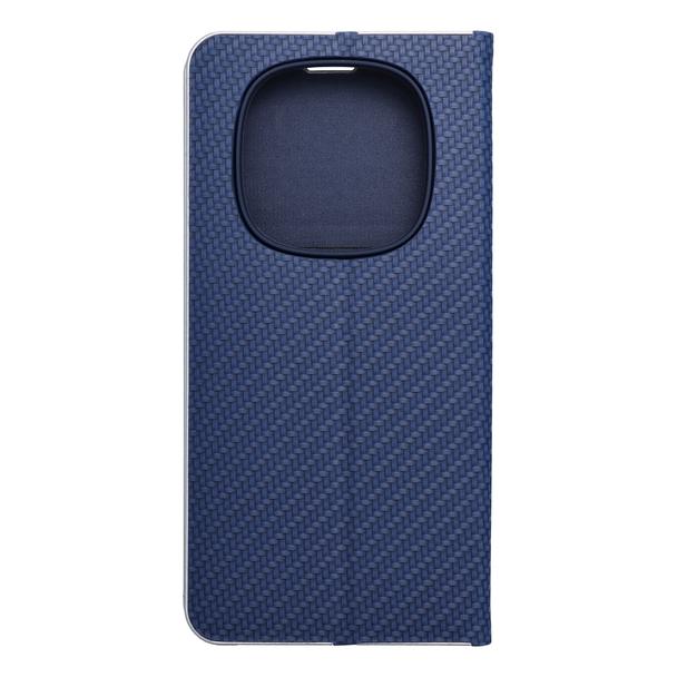 Etui z klapką na Xiaomi Redmi NOTE 14 PRO 4G Luna Book Carbon niebieskie