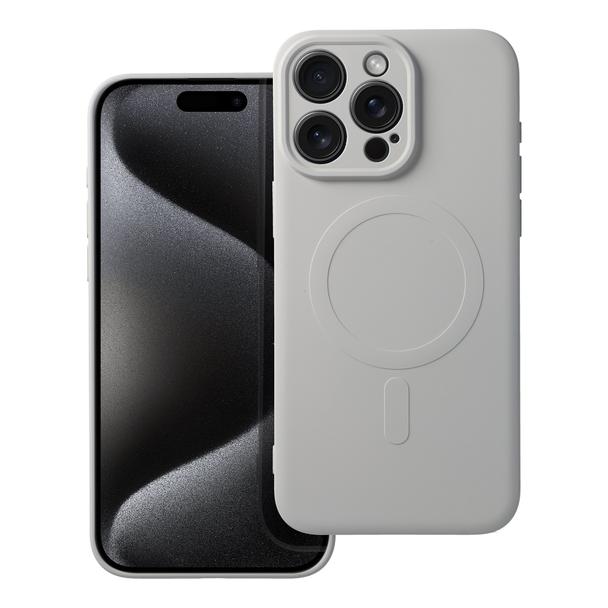 Futerał do iPhone 15 PRO MAX Silicone Mag Cover zgodny z MagSafe tytanowy
