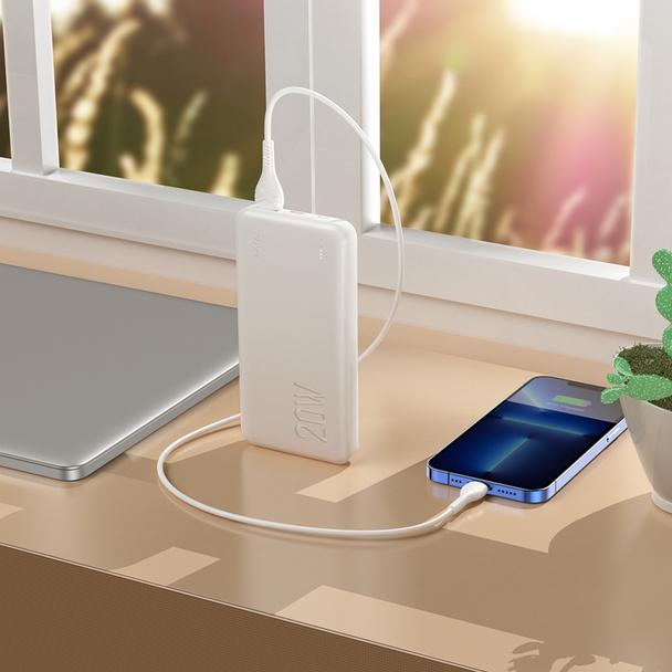 Powerbank Hoco 10000 mAh QC3.0 PD 3A 20W J87 biały
