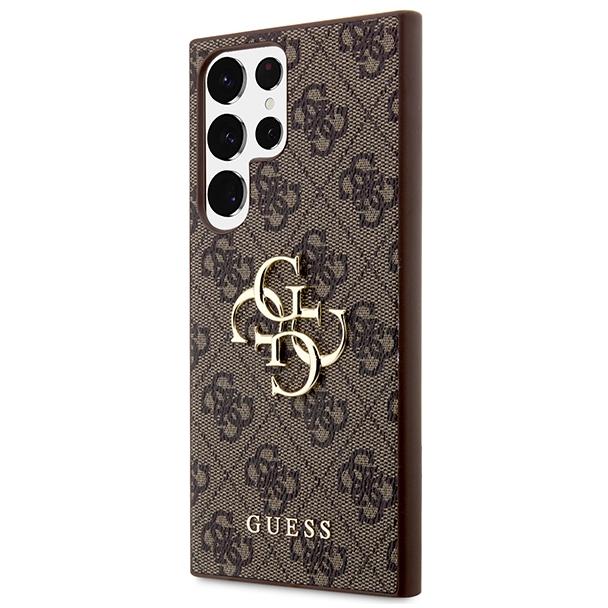 GUESS futerał do SAMSUNG S24 Ultra GUHCS24L4GMGBR (Leather 4G Metal Logo) brązowy