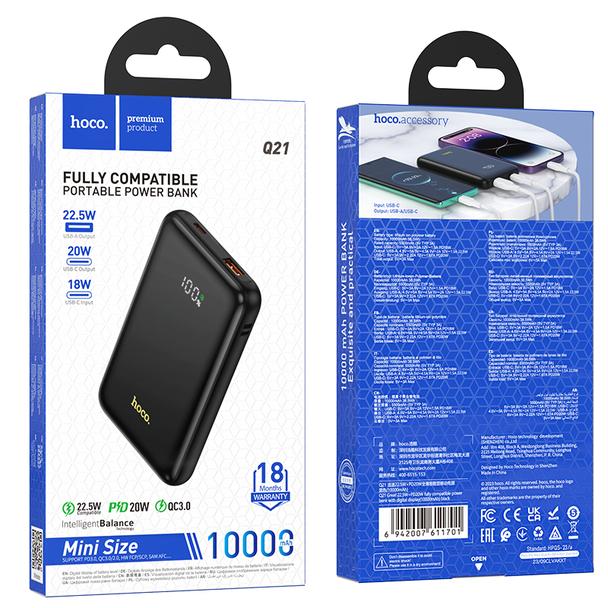 Powerbank Hoco 10000 mAh QC3.0 PD 3A 22,5W Q21 czarny