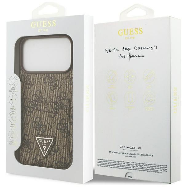 GUESS futerał do IPHONE 17 Pro Max GUHCP17XP4TPW (4G Double Card Triangle) złoty