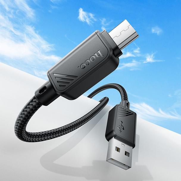 Kabel USB A do Micro USB Hoco 2,4A 1 m X113 czarny
