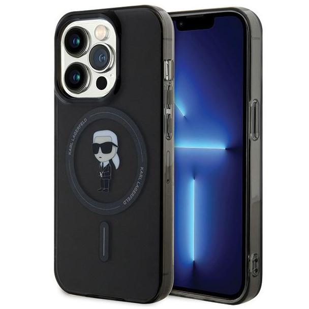 KARL LAGERFELD futerał do IPHONE 15 Pro KLHMP15LHFCKNOK (Ikonik + MAG) czarny