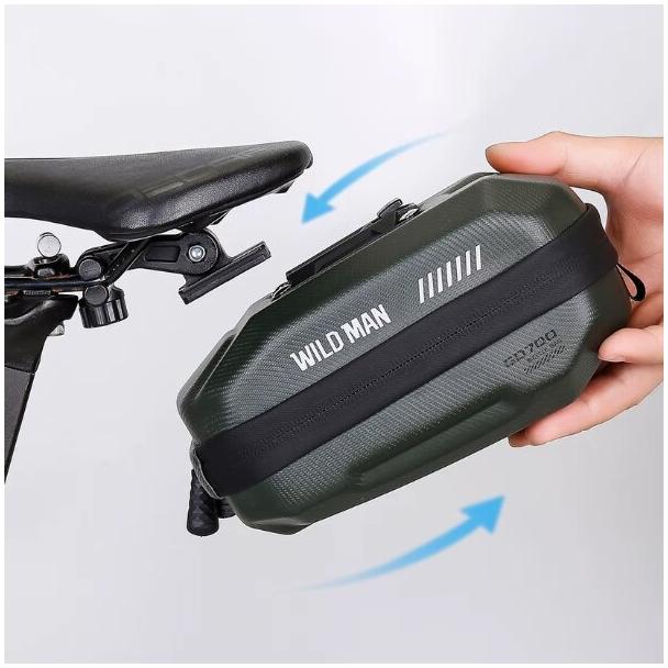 WILDMAN sakwa rowerowa pod siodełko na zamek 0,8L GD700 zielona