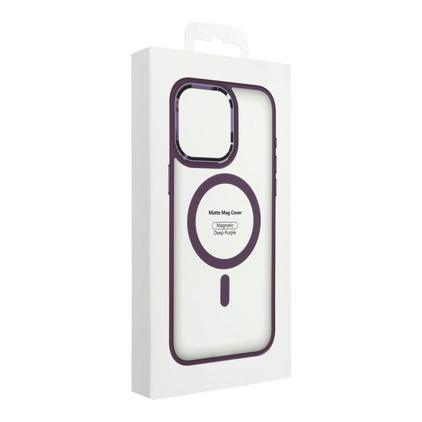 Futerał MATTE MAG COVER kompatybilny z MagSafe do IPHONE 15 fioletowy