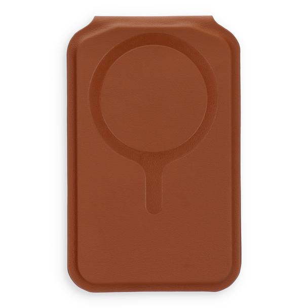 Etui portfel z podstawką zgodne z MagSafe Satechi Vegan Leather Wallet Stand skórzane brązowe
