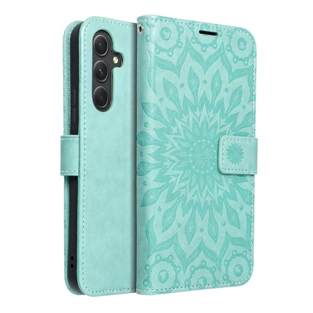 Etui z klapką na Samsung A54 5G Mezzo Book mandala zielone