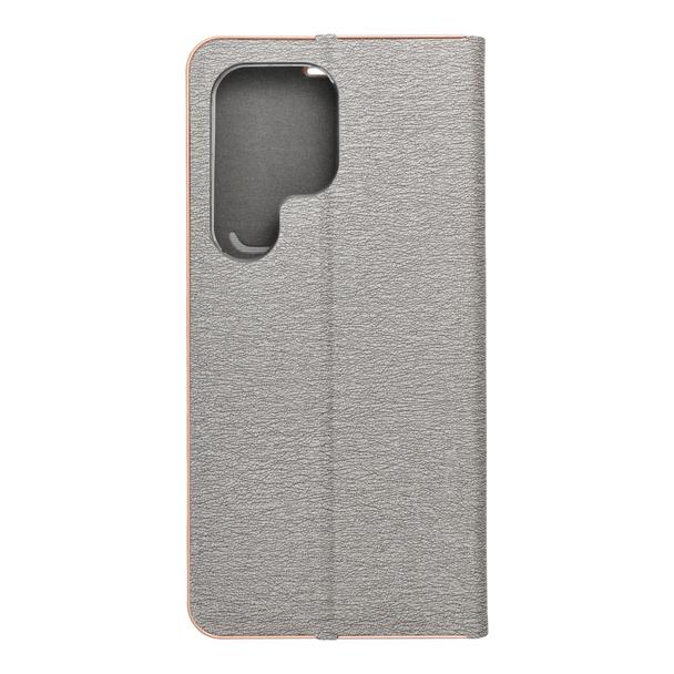 Etui z klapką na Samsung S25 ULTRA Luna Book Gold srebrne