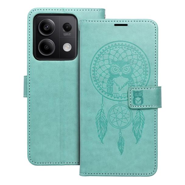 Etui z klapką na Xiaomi Redmi NOTE 13 5G Mezzo Book łapacz snów zielone