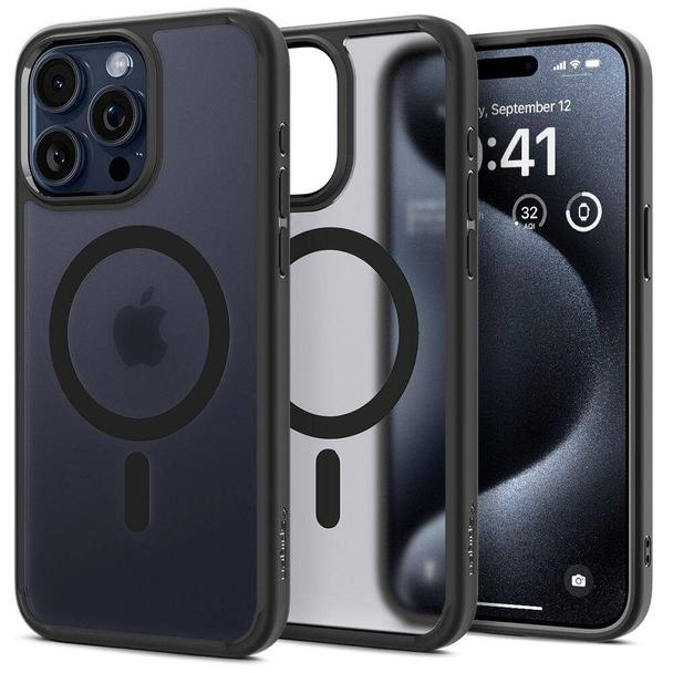 SPIGEN futerał ULTRA HYBRID MAG kompatybilny z MagSafe do IPHONE 16 Pro frost black