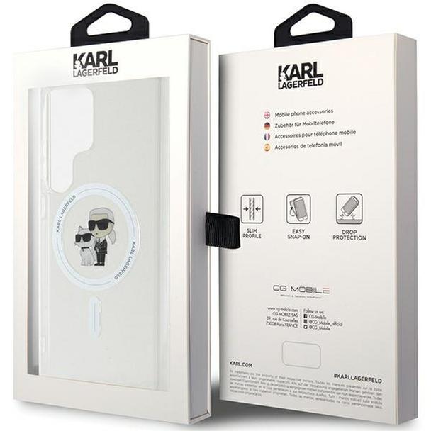 KARL LAGERFELD futerał do SAMSUNG S24 Ultra KLHMS24LHGKCNOT (MAGSAFE IML KC) transparentny