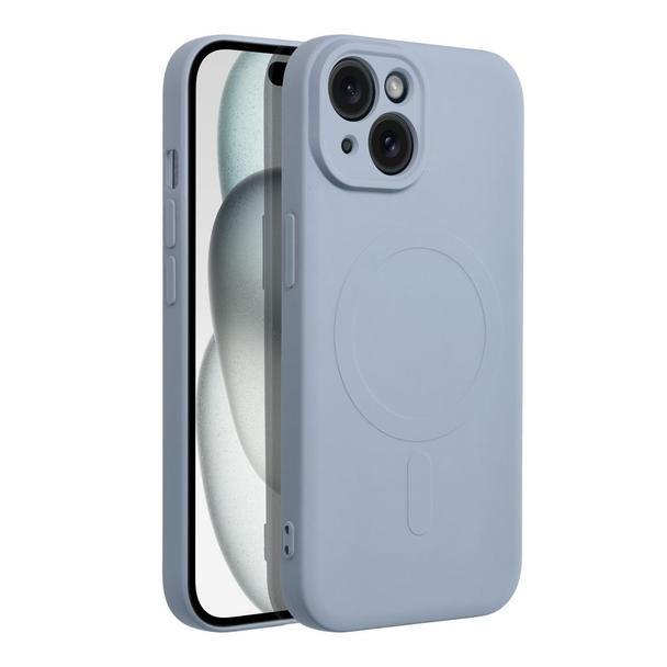 Futerał do iPhone 15 Silicone Mag Cover zgodny z MagSafe jasnoniebieski