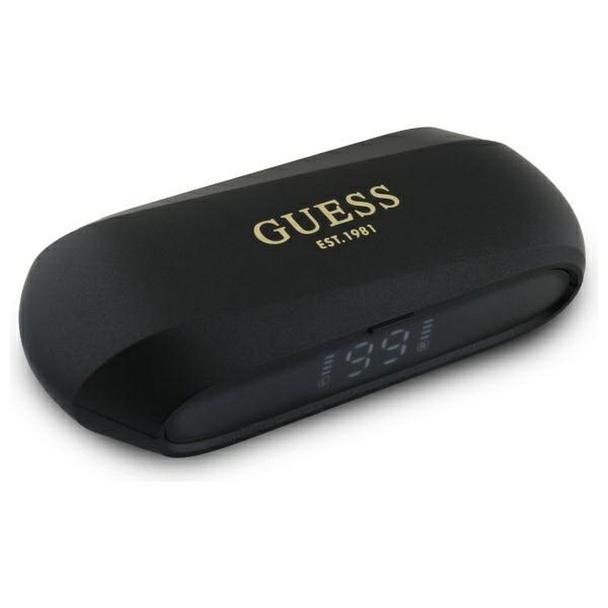 GUESS słuchawki bezprzewodowe bluetooth TWS GUTWSC2MCDSK (Elongated Metallic Classic Printed Logo) czarne