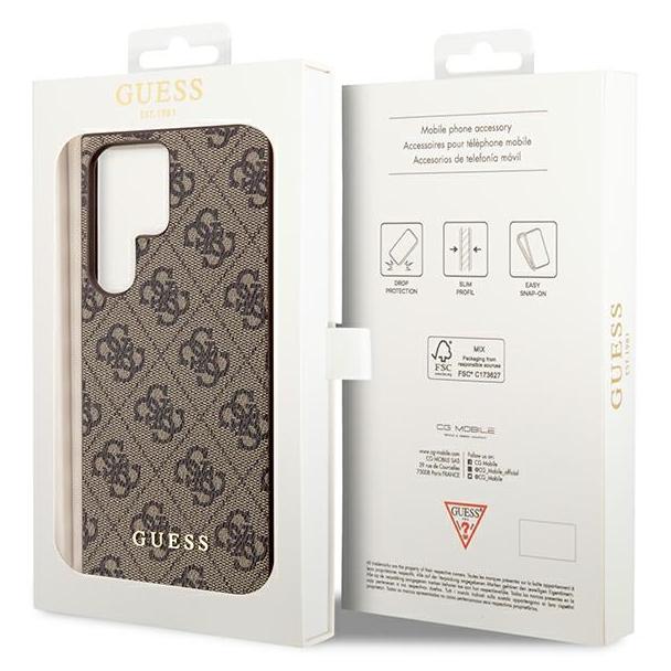 GUESS futerał do SAMSUNG S24 Ultra GUHCS24LGF4GBR (4G Charm) brązowy