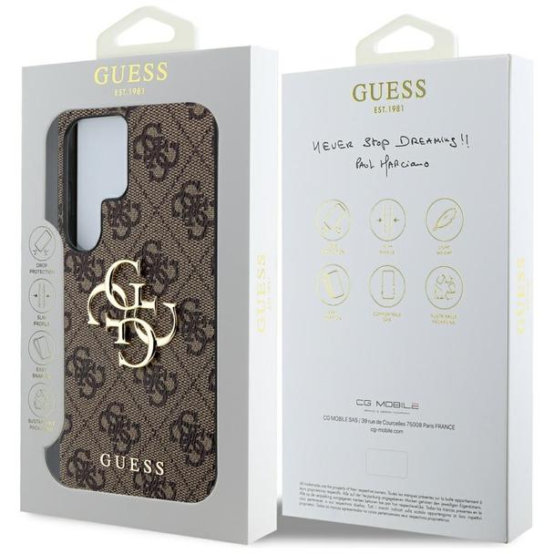 GUESS futerał do SAMSUNG S25 Ultra GUHCS25L4GMGBR (4G PU Big Logo) brązowy