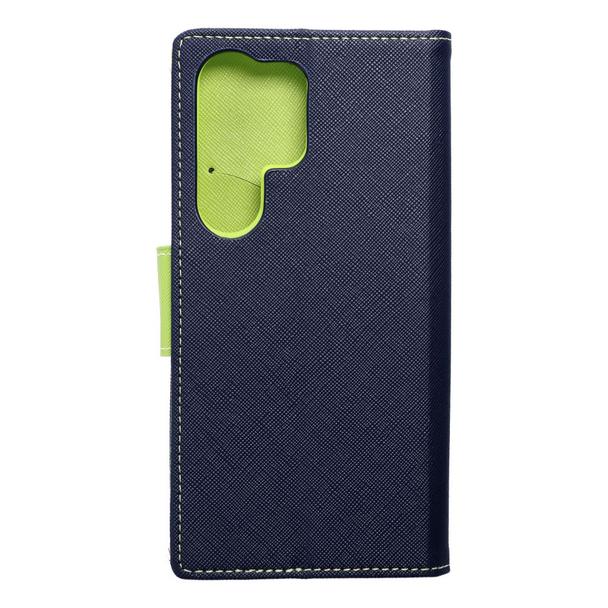 Etui z klapką na Samsung S24 ULTRA Fancy Book granatowo-limonkowe