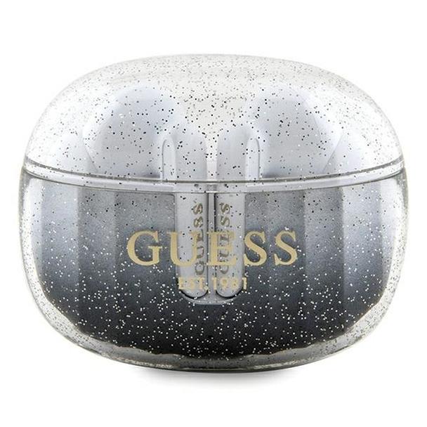 GUESS słuchawki bezprzewodowe bluetooth TWS + stacja dokująca GUTWSHDGKEEK (Glitter gradient) czarne