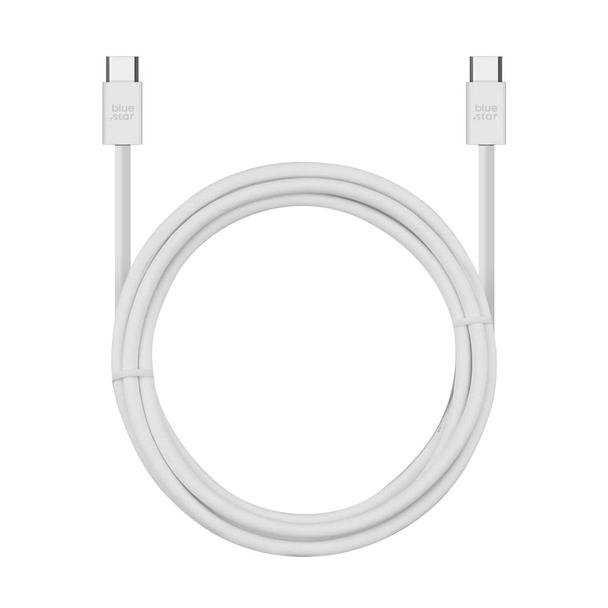 Kabel USB C do USB C Blue Star 3A 60W QC4.0 1 m Q28 biały