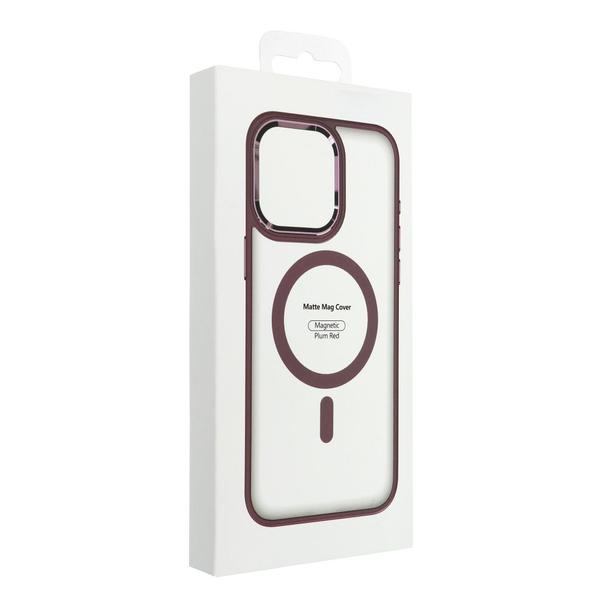 Futerał do iPhone 16 PRO MAX Matte Mag Cover zgodny z MagSafe czerwony