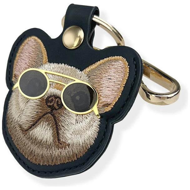 NIMMY etui na lokalizator / brelok GLASSES COOL DOG czarny