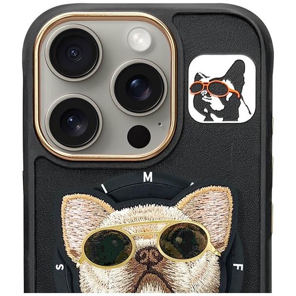 NIMMY futerał GLASSES COOL DOG kompatybilny z MagSafe do IPHONE 16 Pro czarny
