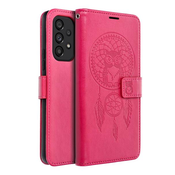 Etui z klapką na Samsung A53 5G Mezzo Book łapacz snów magenta