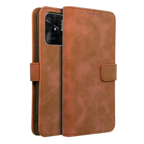 Etui z klapką na Xiaomi Redmi 10C Tender Book brązowe